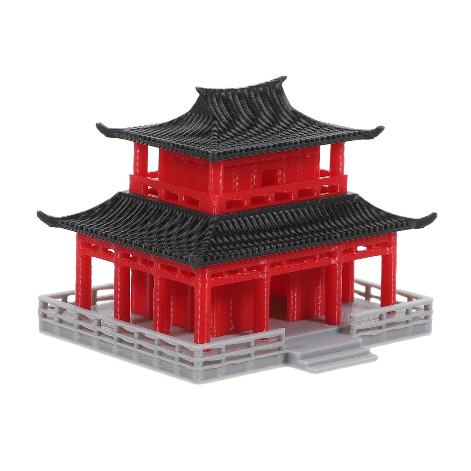 Aquarium Decor - Ornamen Akuarium Paviliun Tiongkok Kuno Berwarna