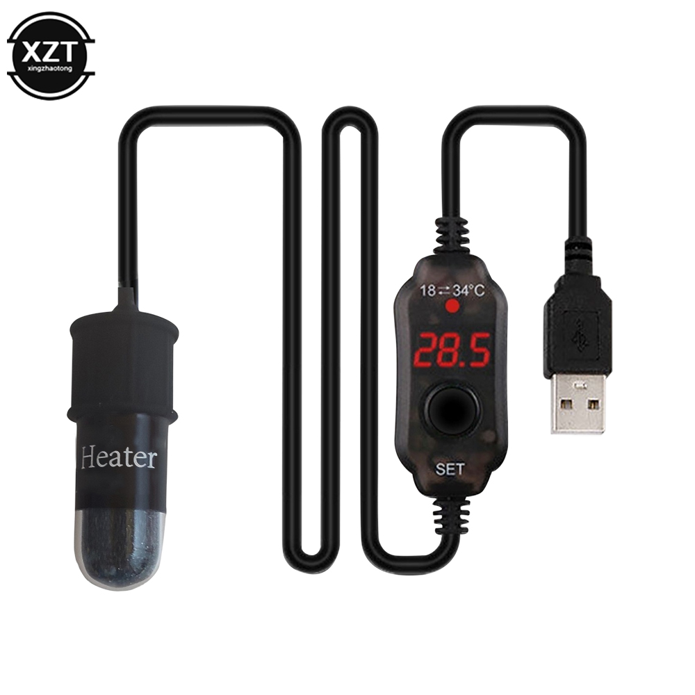 Mini USB Pengisian Daya Akuari - Fish Tank Heater ulasan dan harga