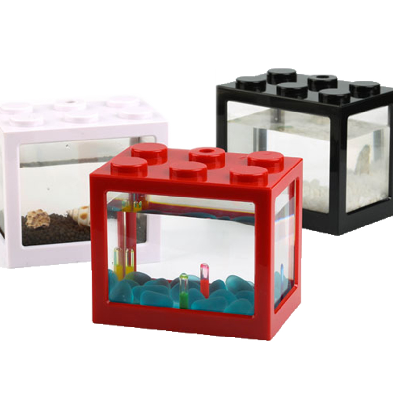 Akuarium Mini 7 Warna untuk Ik - Betta Fish Tank ulasan dan harga