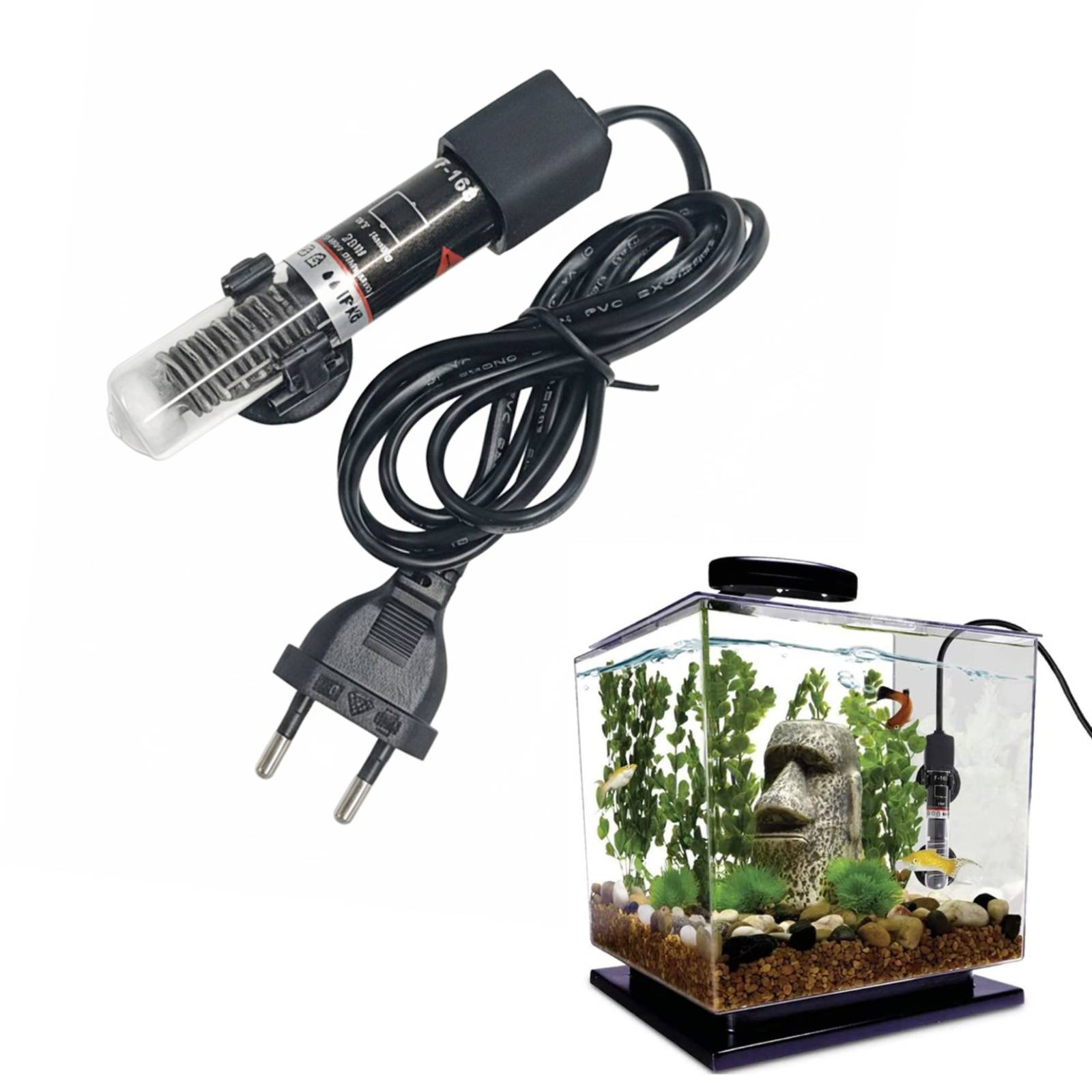 Pemanas Akuarium Mini, bawah a - Fish Tank Heater ulasan dan harga