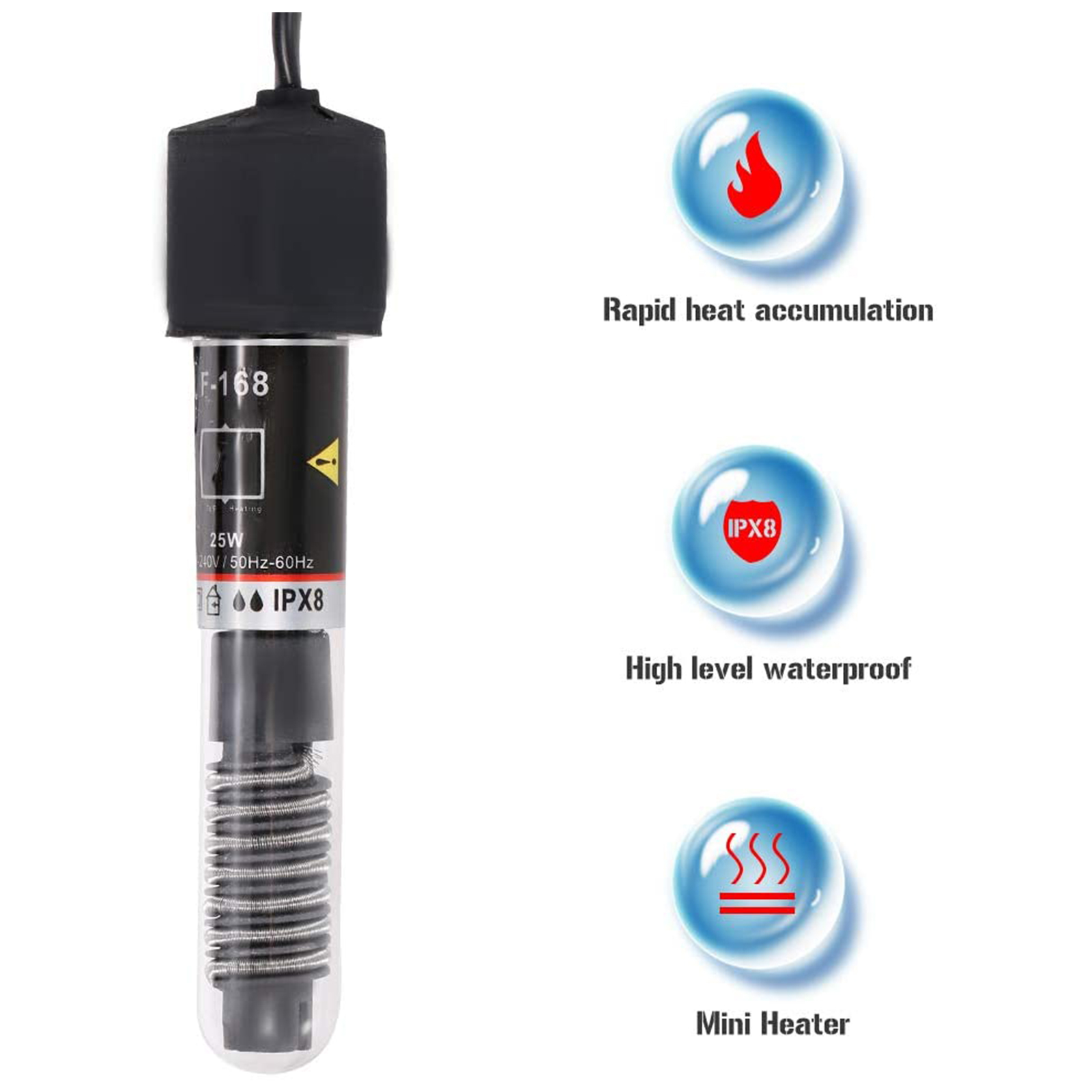 Pemanas Akuarium Mini, bawah a - Fish Tank Heater ulasan dan harga