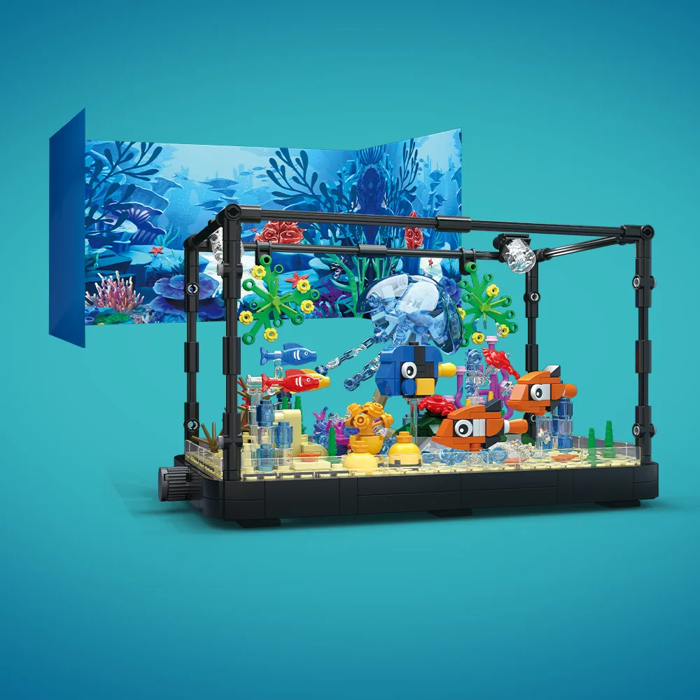 Set Blok Bangunan Akuarium den - Aquarium Light ulasan dan harga