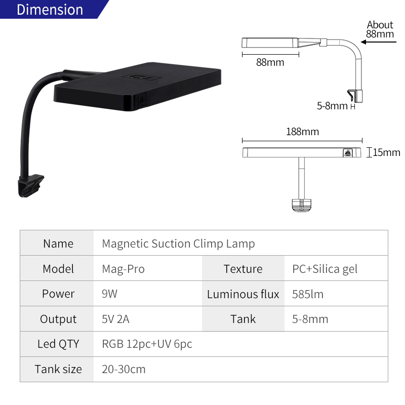 Lampu Pintar Mag-Pro LED RGB D - Xiaomi Aquarium Fish Tank ulasan dan harga