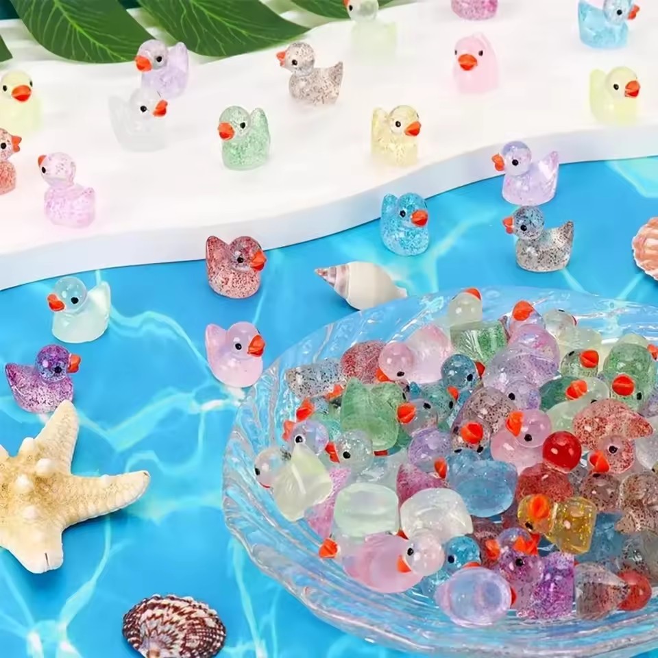 ~ Miniatur bebek resin dengan  - Aquarium Decor ulasan dan harga