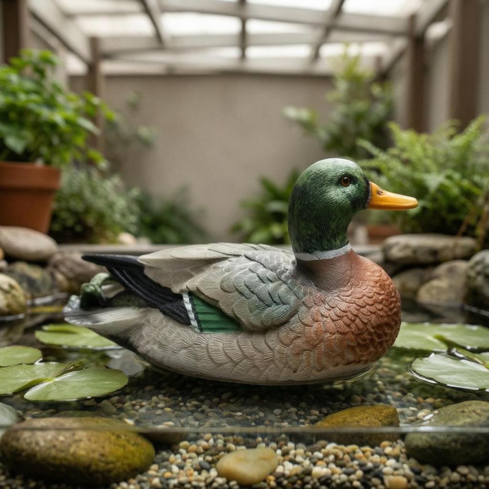 Patung Bebek Resin untuk Dekor - Aquarium Decor ulasan dan harga