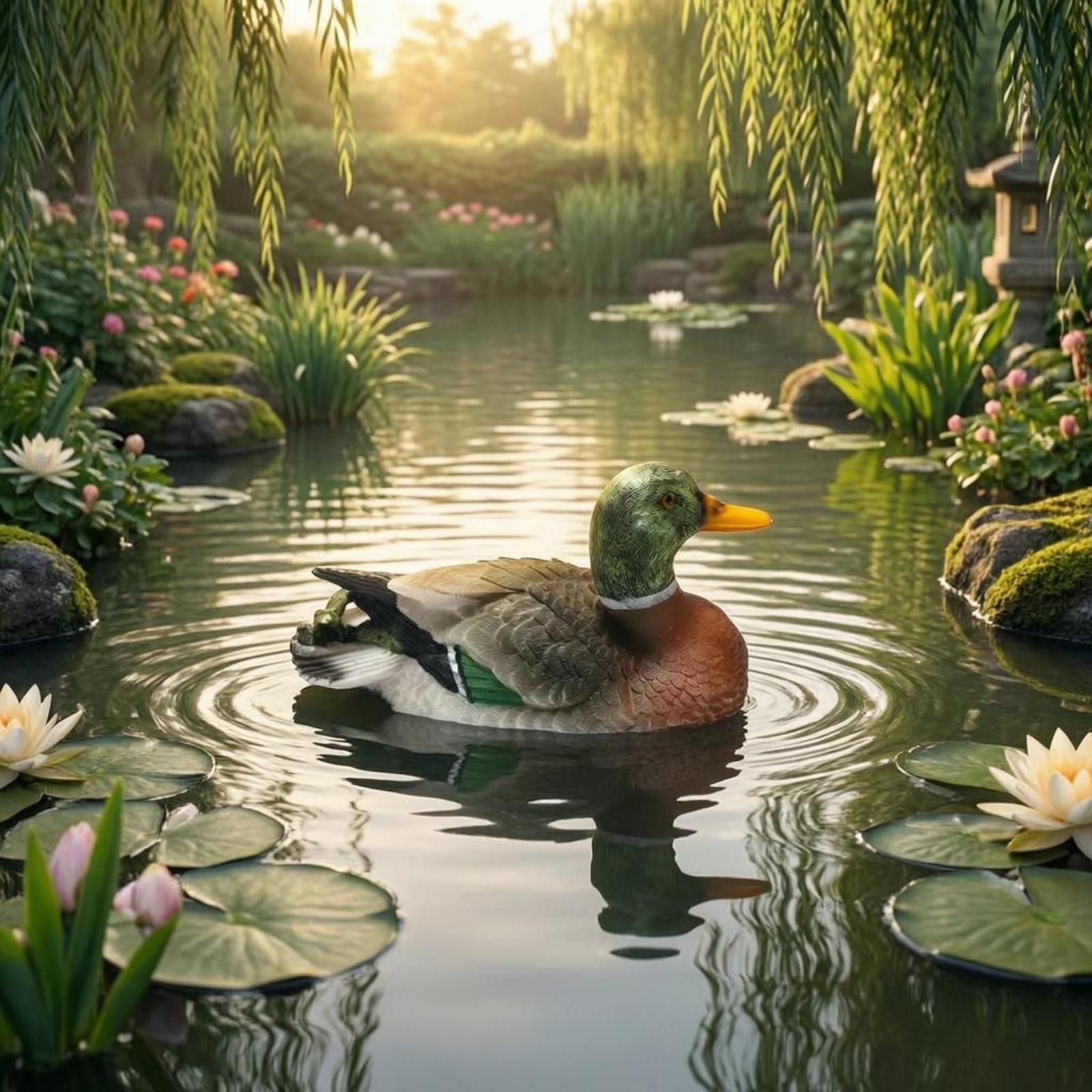 Patung Bebek Resin untuk Dekor - Aquarium Decor ulasan dan harga